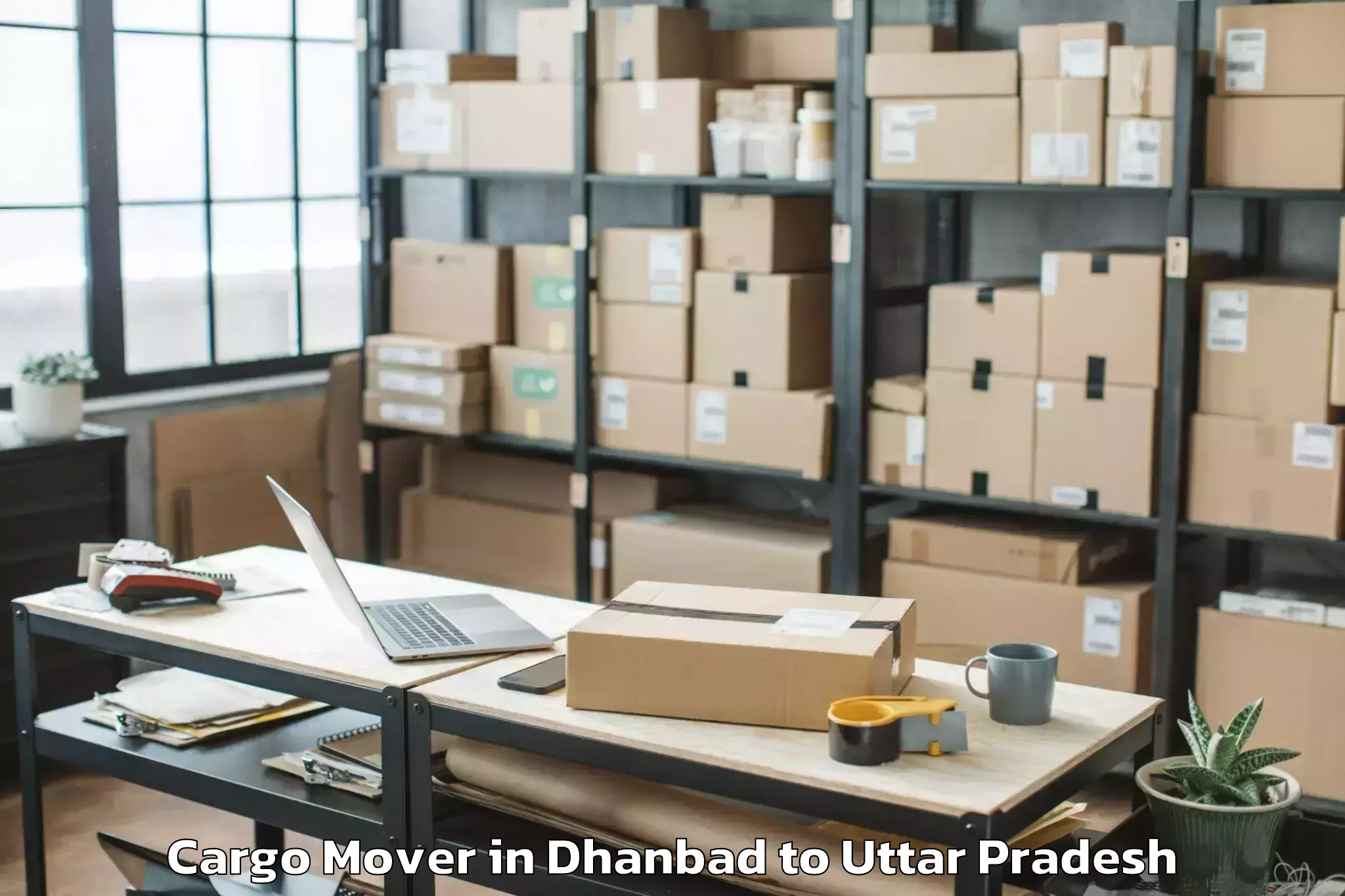 Professional Dhanbad to Mau Cargo Mover